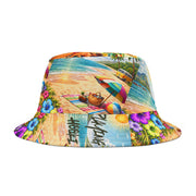 60s Tropical Beach Party - Bucket Hat - Playing Hooki