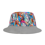 90s Fishing Babe - Bucket Hat - Playing Hooki