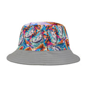90s Fishing Babe - Bucket Hat - Playing Hooki
