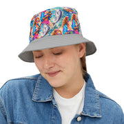 90s Fishing Babe - Bucket Hat - Playing Hooki