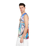 90s Fishing Babe - Mesh Tank Jersey - Playing Hooki