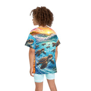Baby Turtles at Sunset - Kids & Youth Performance Jersey - Playing Hooki
