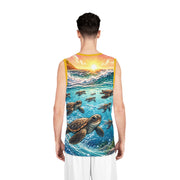 Baby Turtles at Sunset - Mesh Tank Jersey - Playing Hooki