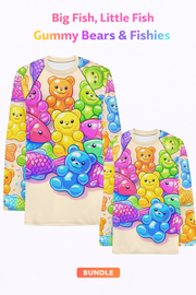 Big Fish, Little Fish - Gummy Bear & Fish - 2 x Rashie - Playing Hooki