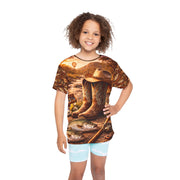 Cowgirl at Sunset - Kids & Youth Performance Tee - Playing Hooki