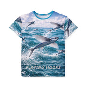 Dolphin Fish Jumping - Kids & Youth Performance Jersey - Playing Hooki