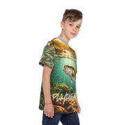 Fishing for Bass - Kids & Youth Performance Jersey - Playing Hooki