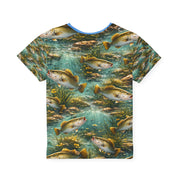 Fishing for Bass - Kids & Youth Performance Jersey - Playing Hooki