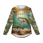 Fishing for Bass Rashie - UV Protection - Playing Hooki