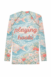 Floral Strawberry Fish - Big & Little Rashie UV Protection Bundle - Playing Hooki