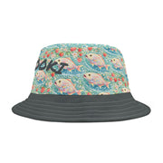 Floral Strawberry Fish - Bucket Hat - Playing Hooki