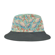 Floral Strawberry Fish - Bucket Hat - Playing Hooki