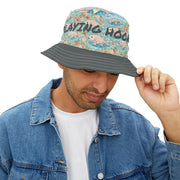 Floral Strawberry Fish - Bucket Hat - Playing Hooki