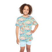 Floral Strawberry Fish - Kids & Youth Performance Jersey - Playing Hooki