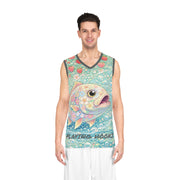 Floral Strawberry Fish - Mesh Tank Jersey - Playing Hooki