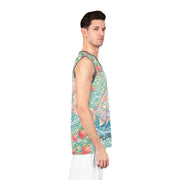 Floral Strawberry Fish - Mesh Tank Jersey - Playing Hooki