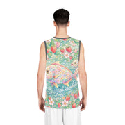 Floral Strawberry Fish - Mesh Tank Jersey - Playing Hooki