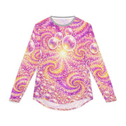 Fuchsia Swirls & Sparkles Rashie - UV Protection - Playing Hooki