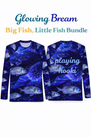 Glowing Bream - Big & Little Rashie UV Protection Bundle - Playing Hooki