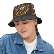 Golden Skeleton Bass - Bucket Hat - Playing Hooki
