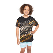 Golden Skeleton Bass - Kids & Youth Performance Jersey - Playing Hooki