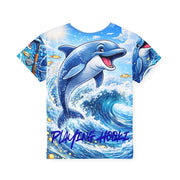 Happy Dolphin - Kids & Youth Performance Jersey - Playing Hooki