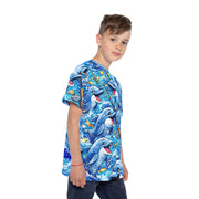 Happy Dolphin - Kids & Youth Performance Jersey - Playing Hooki