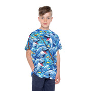 Happy Dolphin - Kids & Youth Performance Jersey - Playing Hooki