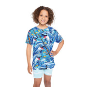 Happy Dolphin - Kids & Youth Performance Jersey - Playing Hooki