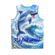 Happy Dolphin - Mesh Tank Jersey - Playing Hooki