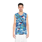 Happy Dolphin - Mesh Tank Jersey - Playing Hooki