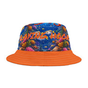 Happy Orange Octopus - Bucket Hat - Playing Hooki