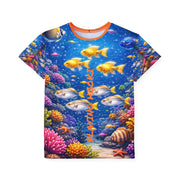 Happy Orange Octopus - Kids & Youth Performance Jersey - Playing Hooki