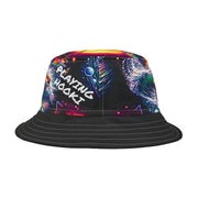 Neon Fishing Skeleton - Bucket Hat - Playing Hooki