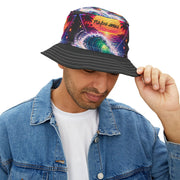 Neon Fishing Skeleton - Bucket Hat - Playing Hooki