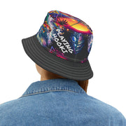 Neon Fishing Skeleton - Bucket Hat - Playing Hooki