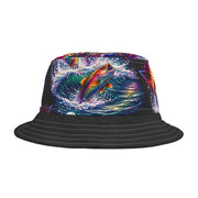 Neon Fishing Skeleton - Bucket Hat - Playing Hooki