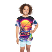 Neon Fishing Skeleton - Kids & Youth Performance Jersey - Playing Hooki