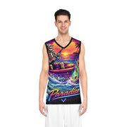 Neon Fishing Skeleton - Mesh Tank Jersey - Playing Hooki