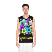 Neon Gamer Star - Mesh Tank Jersey - Playing Hooki