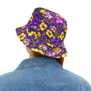 Neon Hibiscus Gamer - Bucket Hat - Playing Hooki