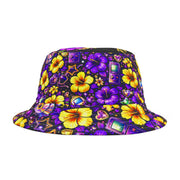Neon Hibiscus Gamer - Bucket Hat - Playing Hooki