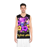 Neon Hibiscus Gamer - Mesh Tank Jersey - Playing Hooki