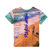 Ocean Waves & Fish - Kids & Youth Performance Jersey - Playing Hooki