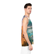 Ocean Waves & Fish - Mesh Tank Jersey - Playing Hooki