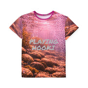 Pink Sunset Barramundi - Kids & Youth Performance Jersey - Playing Hooki