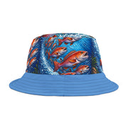Red Snapper Hooked - Bucket Hat - Playing Hooki