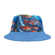 Red Snapper Hooked - Bucket Hat - Playing Hooki