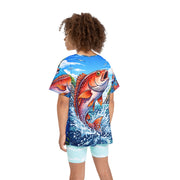 Red Snapper Hooked - Kids & Youth Performance Jersey - Playing Hooki