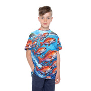 Red Snapper Hooked - Kids & Youth Performance Jersey - Playing Hooki